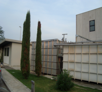 MBR MODULES DRAIN IN SEWAGE WATER