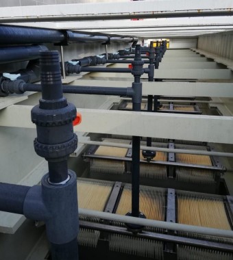 MBR MODULES DRAIN IN SEWAGE